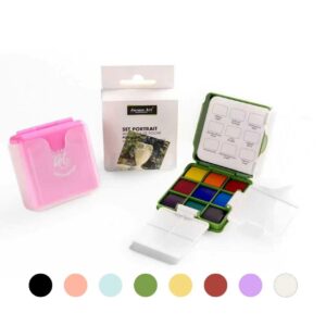 Mini Solid Watercolor Bucket with Water Container - 9 Colors