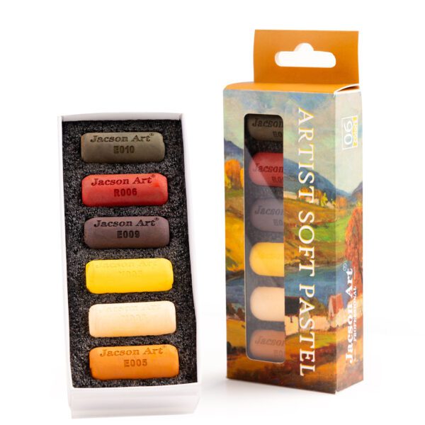 Master Short Round 3.5 CM Pastel Stick Set - 6 Colors