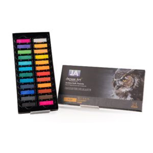 College-Level 3.5 CM Soft Pastel Series - 24 Colors - Handmade Clamshell Kit