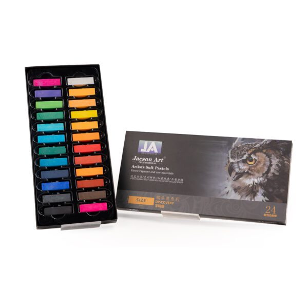 College-Level 3.5 CM Soft Pastel Series - 24 Colors - Handmade Clamshell Kit