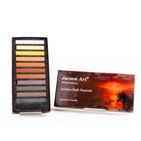 Outdoor Sketch 6.7 CM Pastel Sticks - 12 Colors - Classic Style - Lift-Off Lid Handmade Box Set