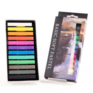 GC6A7293 Academy Grade 6.7 CM Pastel Sticks - 12 Colors - Hung Card Blister Pack