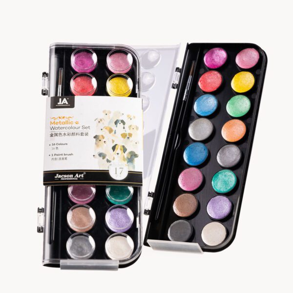Semi-Metallic Watercolor 16 Color Set