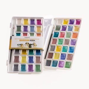 Semi-Metallic Watercolor 28 Color Set