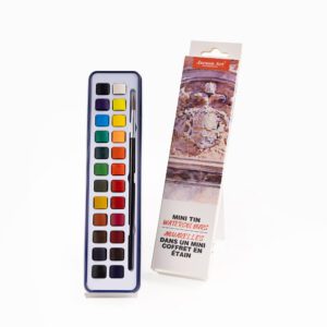 Solid Watercolor Set - 24 Colors - Tinplate Box