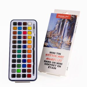 Solid Watercolor Set - 48 Colors - Tin Box - Basic Color Version