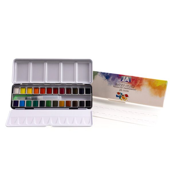 Solid Watercolor Set - 24 Colors - Tin Box