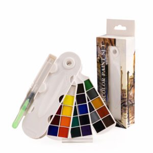 Solid Watercolor Fan-Shaped Set - 30 Colors