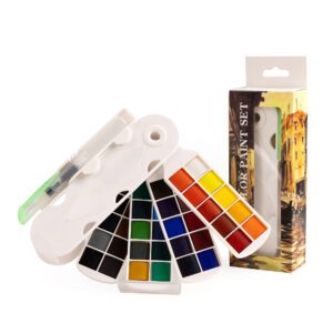 Solid Watercolor Fan-Shaped Set - 40 Colors