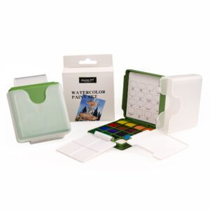 Solid Watercolor - 16 Basic Colors - Transparent Bucket