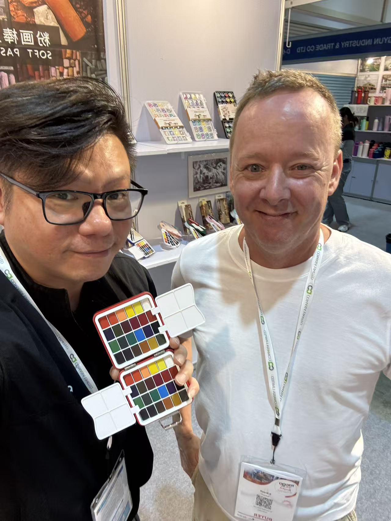 Artistcolorfun Founder with Global Art Supply Client at MEGA SHOW Bangkok 2026 - 01